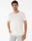 Ekru Slim Fit Bisiklet Yaka Tişört
