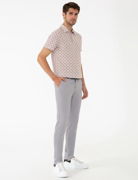 Gri Slim Fit Kanvas Pantolon - 50240397079