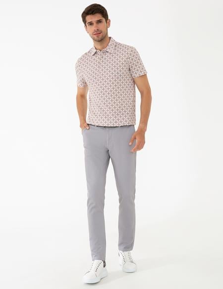 Gri Slim Fit Kanvas Pantolon - 50240397079
