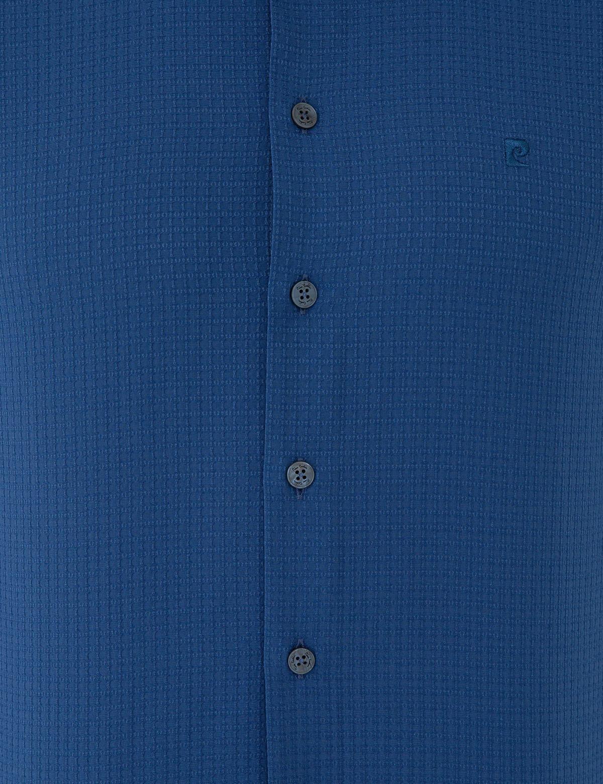 Lacivert Slim Fit Armürlü Gömlek - 50240328028