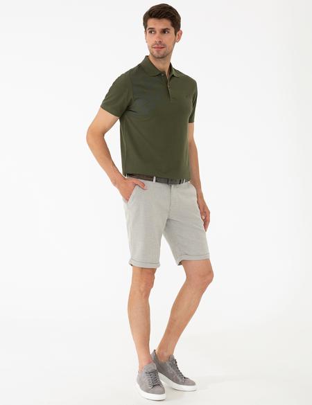 Bej Standart Fit Bermuda Şort - 50240365004