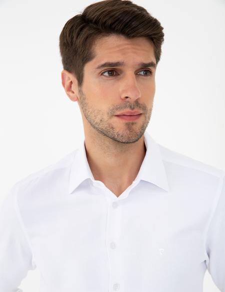 Beyaz Slim Fit Uzun Kollu Gömlek - 50240406008