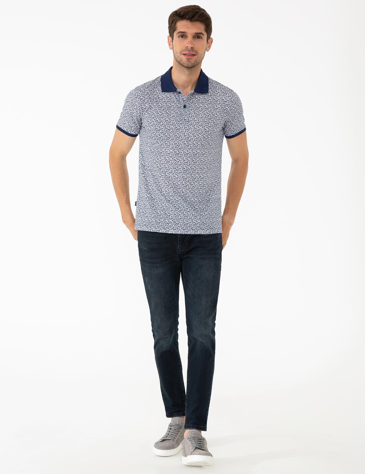 Lacivert Slim Fit Tişört - 50242154001