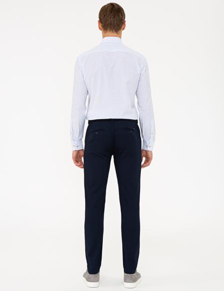 Lacivert Slim Fit Kanvas Pantolon - 50240401214