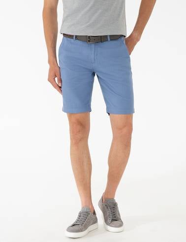Mavi Standart Fit Bermuda Şort