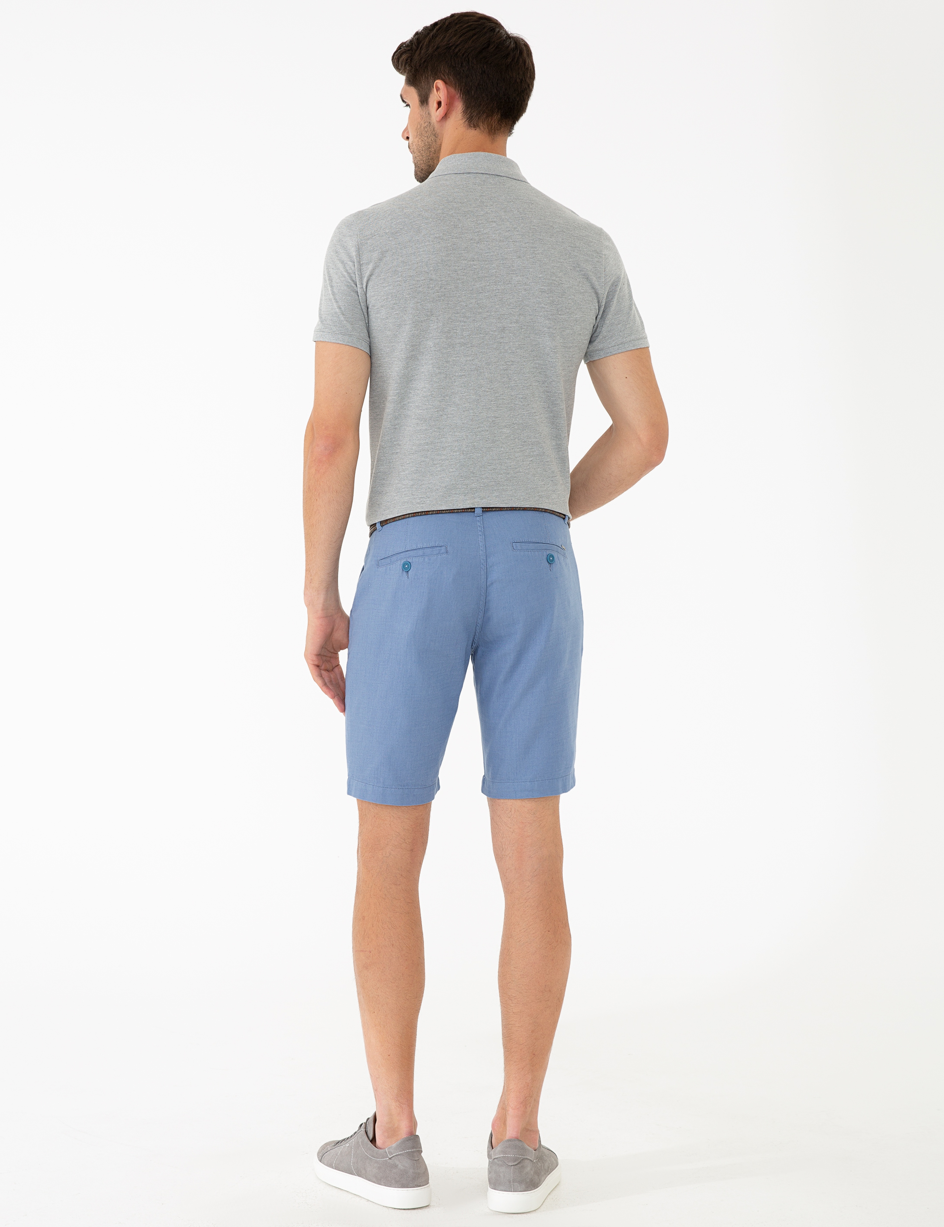 Mavi Standart Fit Bermuda Şort - Image 4