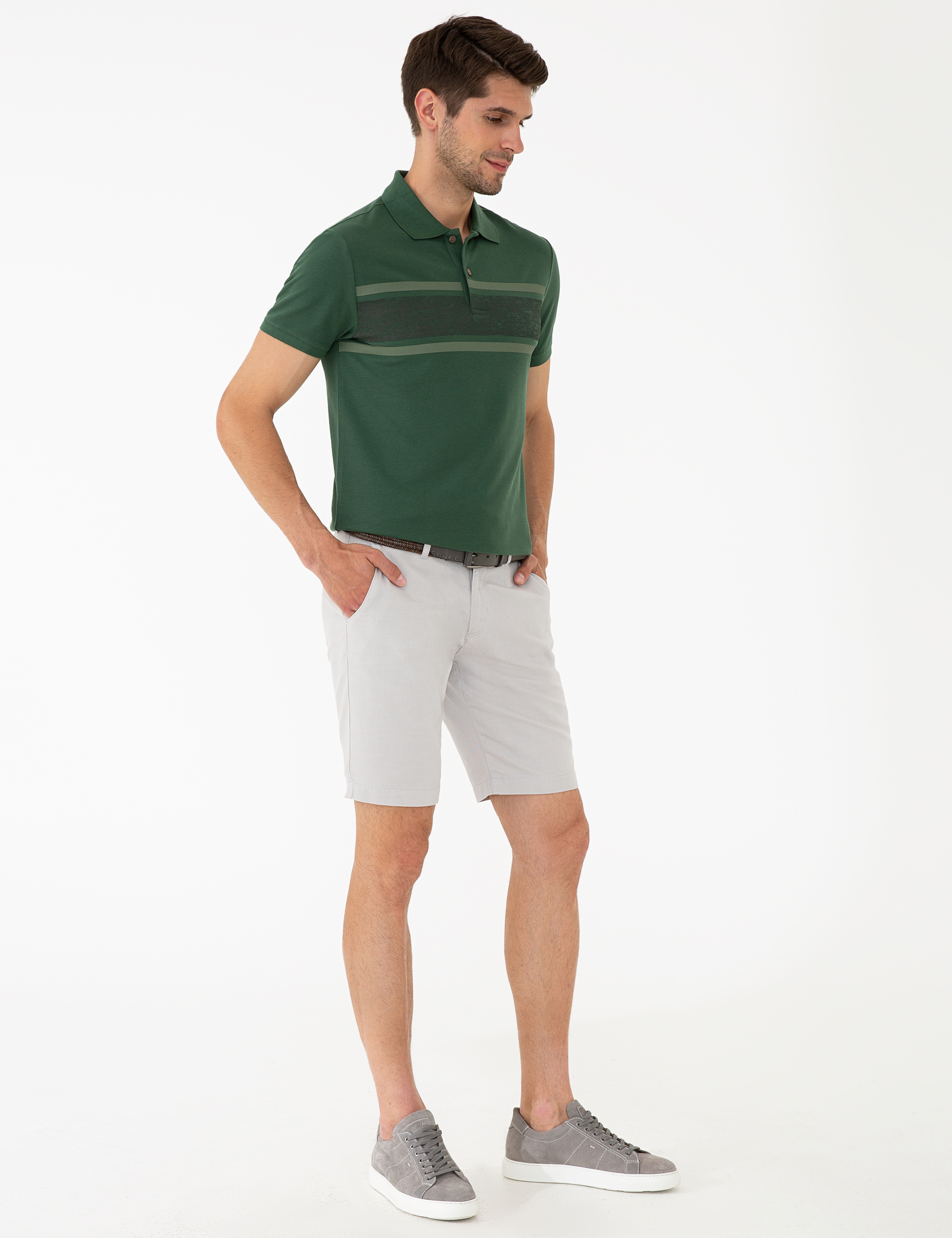 Taş Standart Fit Bermuda Şort - Image 3