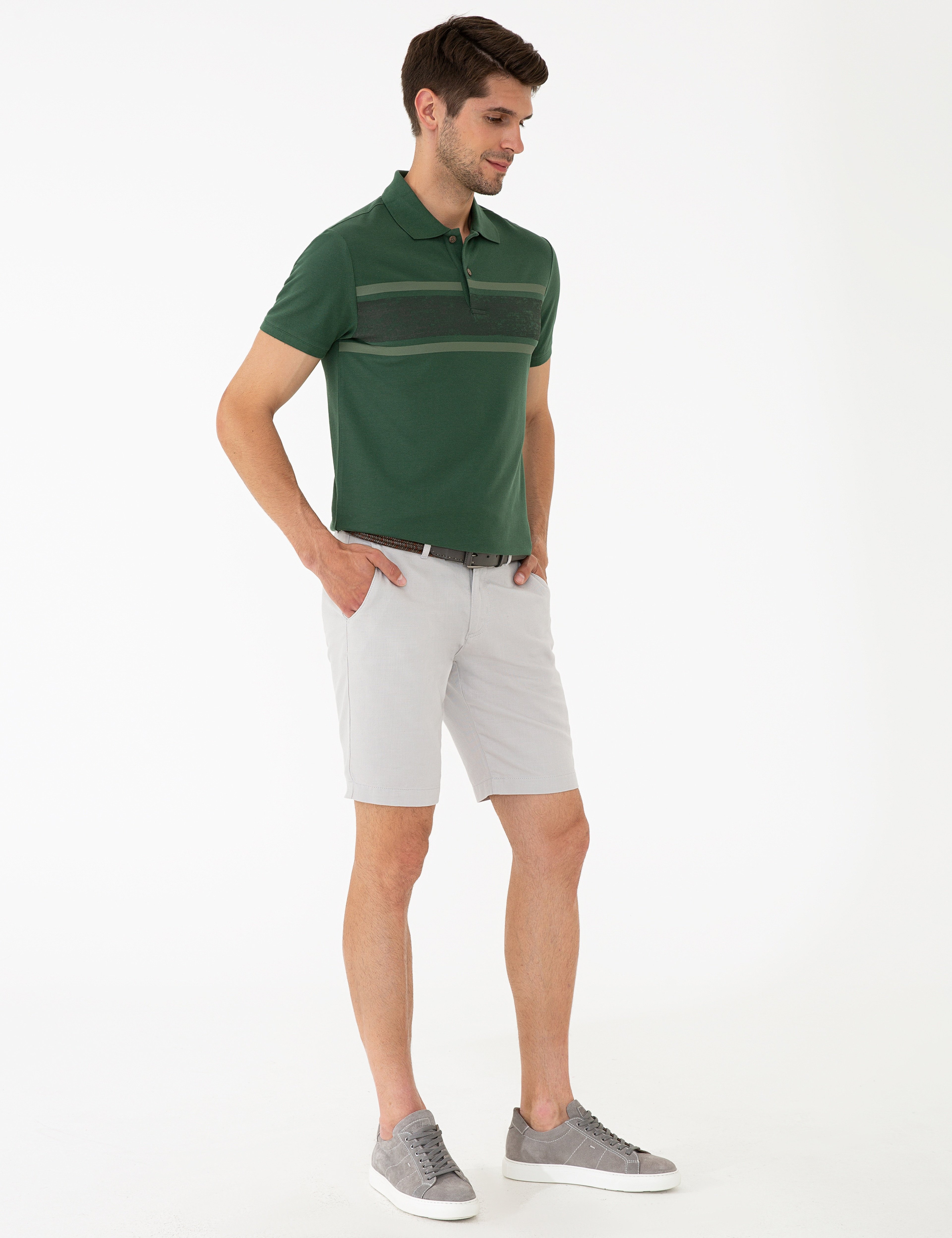 Taş Standart Fit Bermuda Şort