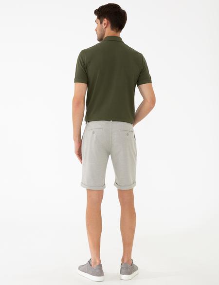 Bej Standart Fit Bermuda Şort - 50240365004