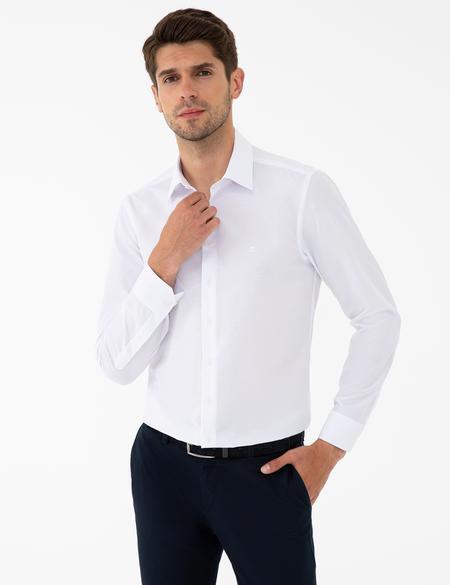 Beyaz Slim Fit Uzun Kollu Gömlek - 50240448015