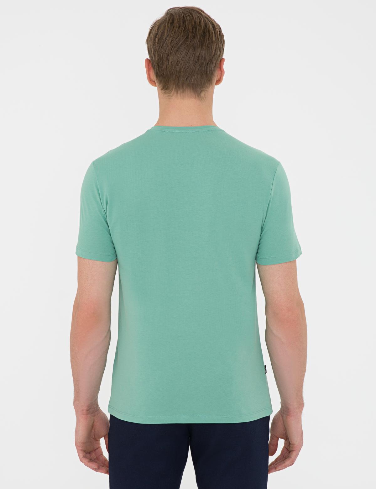 Çağla Slim Fit Baskılı Bisiklet Yaka Tişört - 50241487014