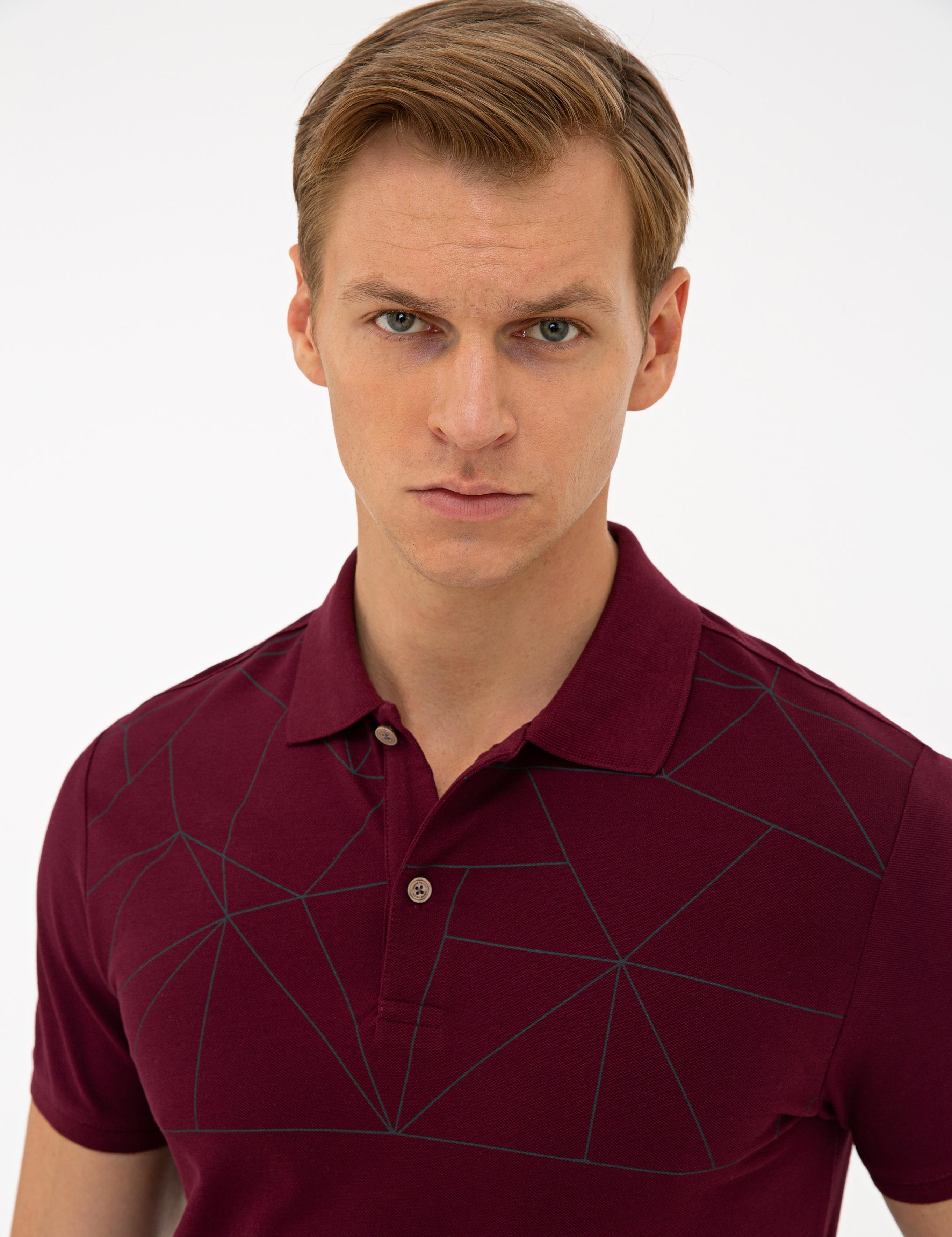 Bordo Slim Fit Tişört