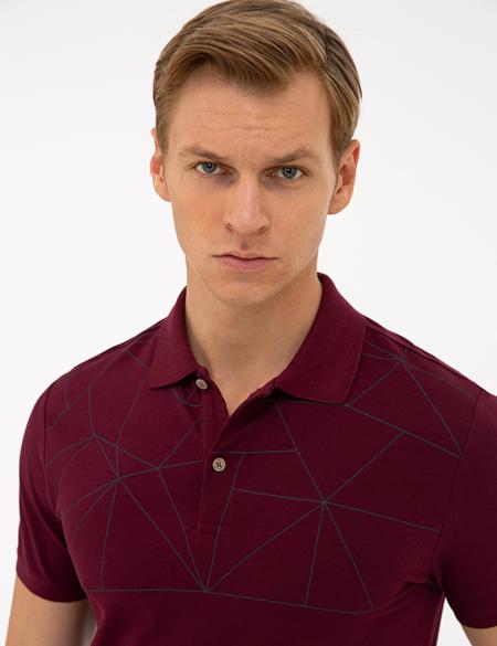 Bordo Slim Fit Tişört - 50242145014