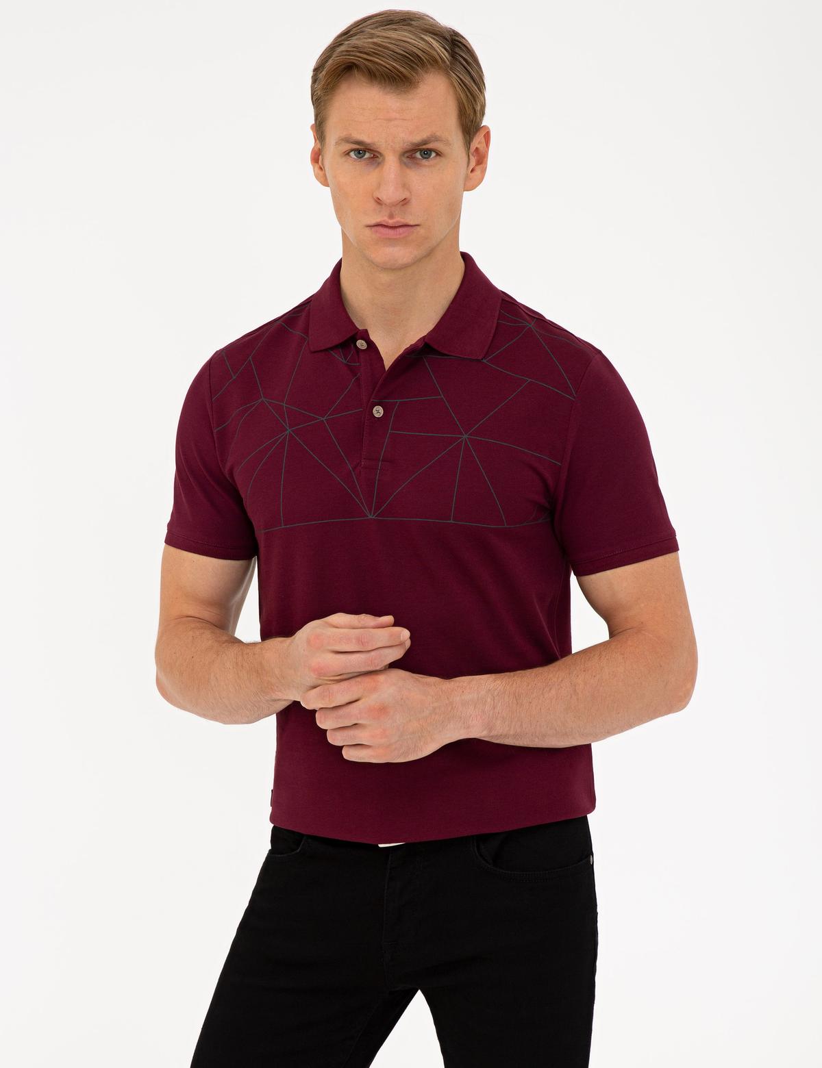 Bordo Slim Fit Tişört