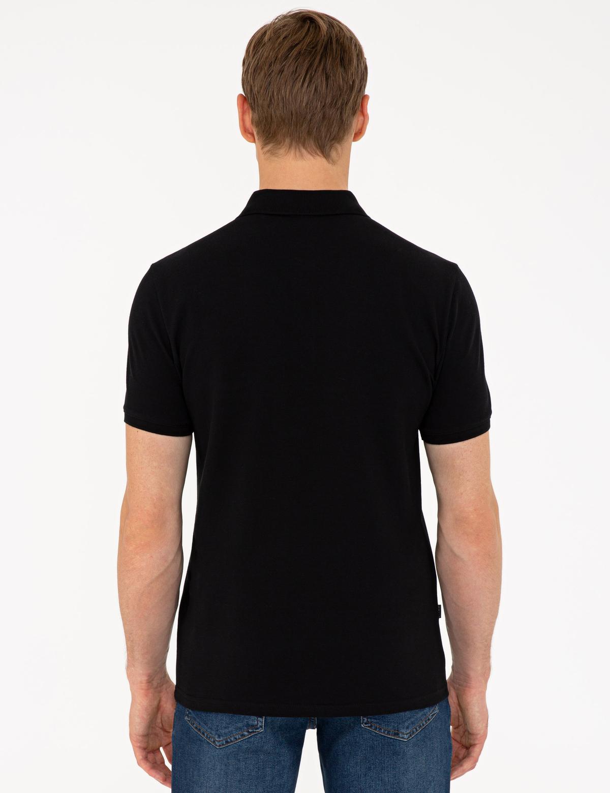 Siyah Slim Fit Tişört - 50242145025