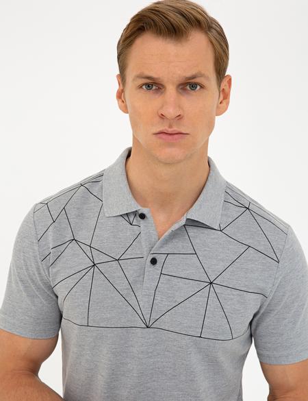 Gri Melanj Slim Fit Polo Yaka T-Shirt - 50242145029