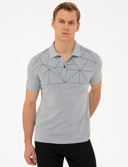 Gri Melanj Slim Fit Polo Yaka T-Shirt - 50242145029