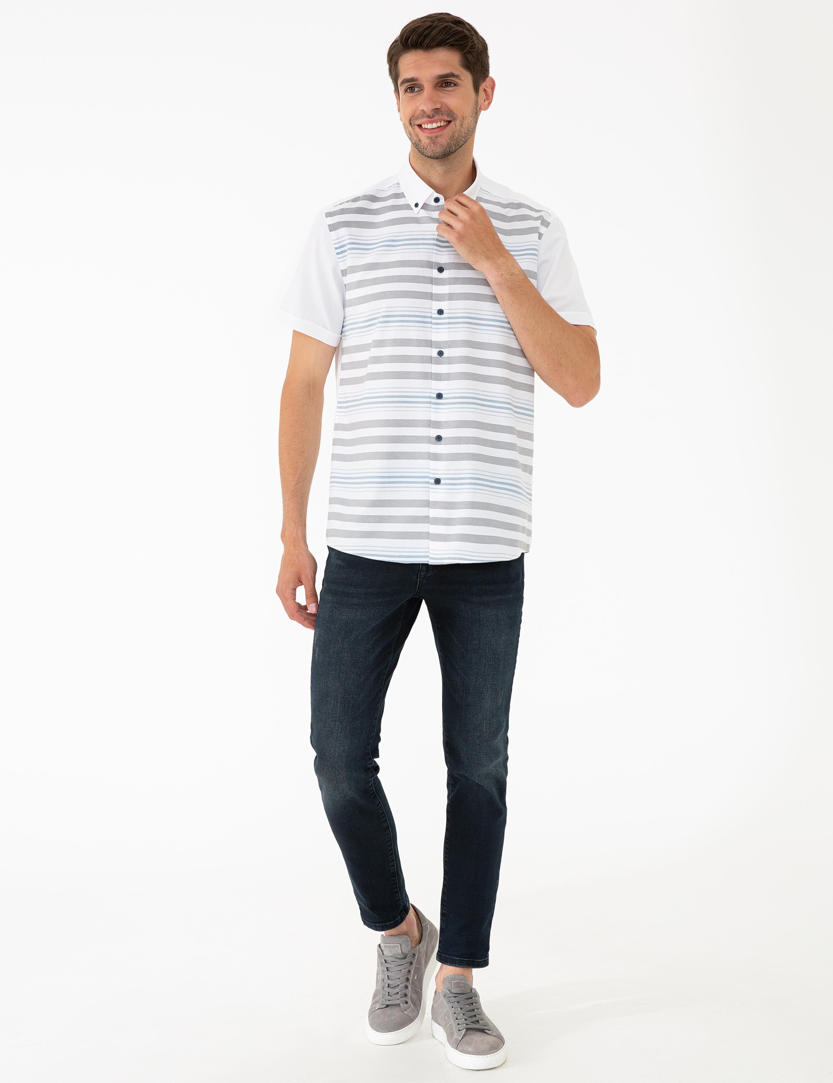 Mavi Regular Fit Kısa Kollu Gömlek