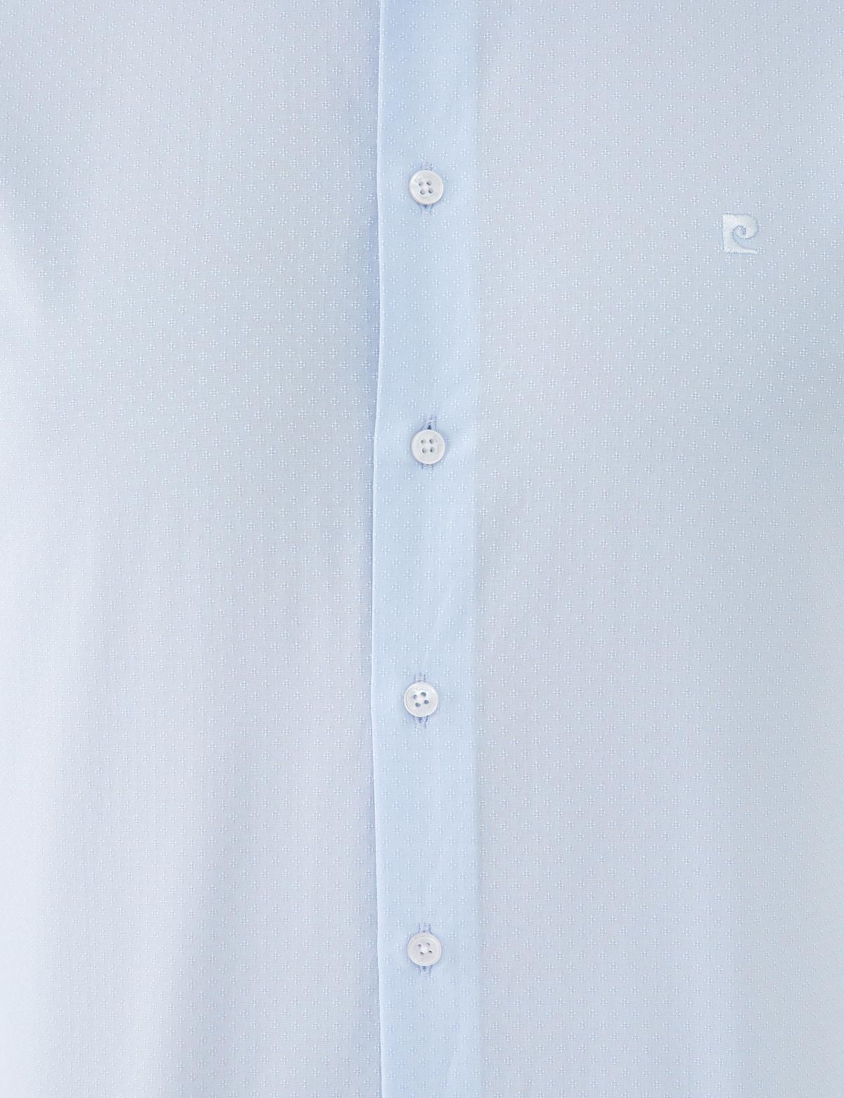 Açık Mavi Slim Fit Armürlü Gömlek - 50240448001