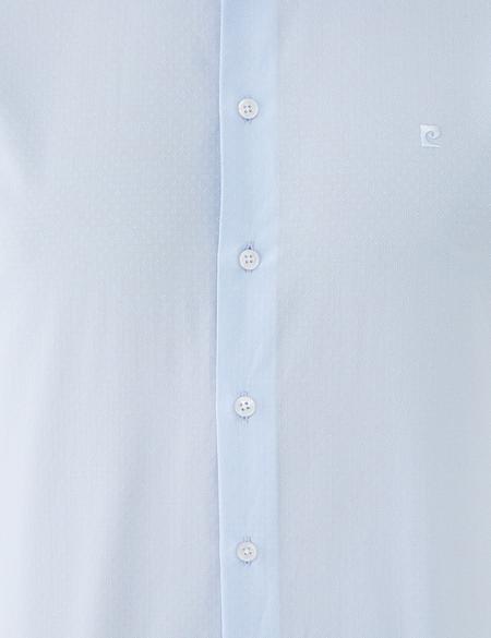 Açık Mavi Slim Fit Armürlü Gömlek - 50240448001