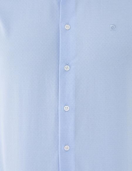 Koyu Mavi Slim Fit Armürlü Gömlek - 50240448019