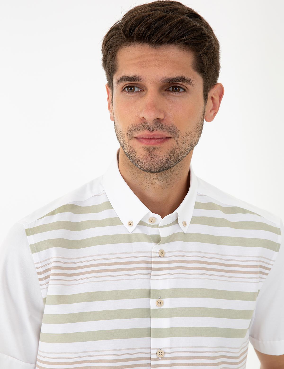 Yeşil Regular Fit Gömlek Kısakol - 50240403010