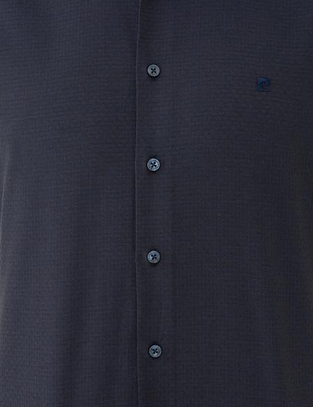 Lacivert Slim Fit Armürlü Gömlek - 50240448028