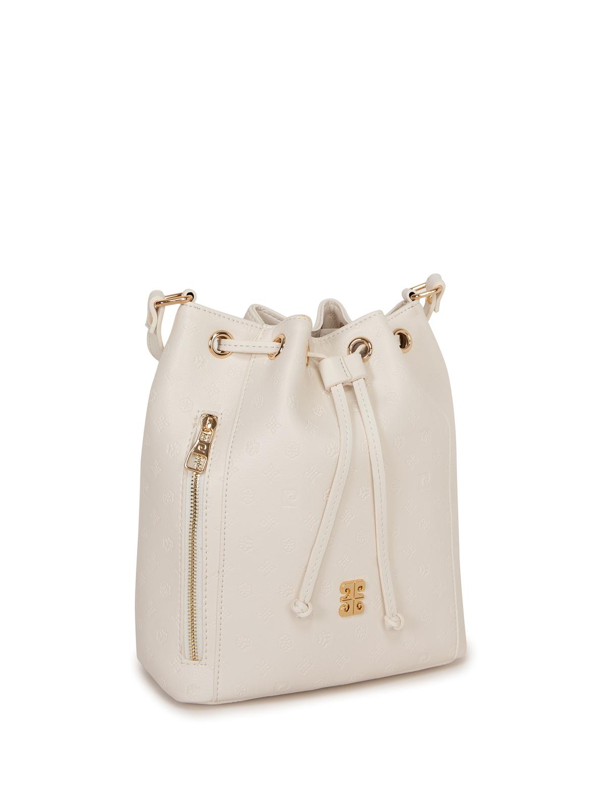 Beyaz Büzgülü Çanta - 50245258004