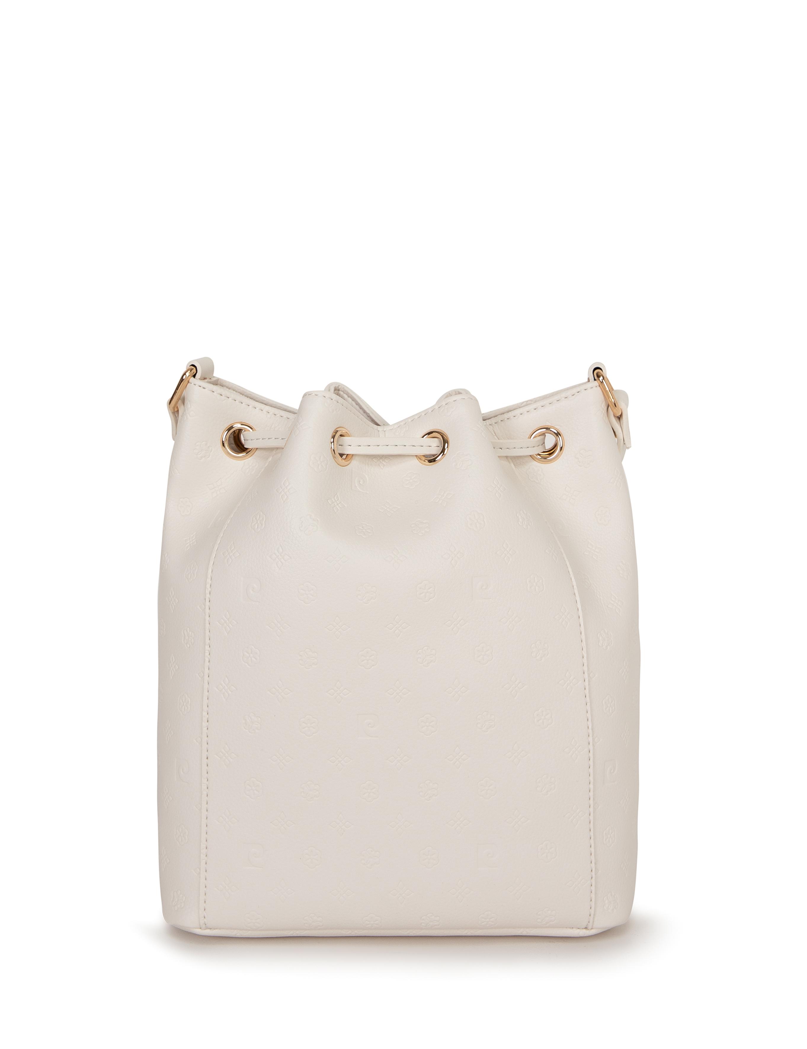 Beyaz Büzgülü Çanta