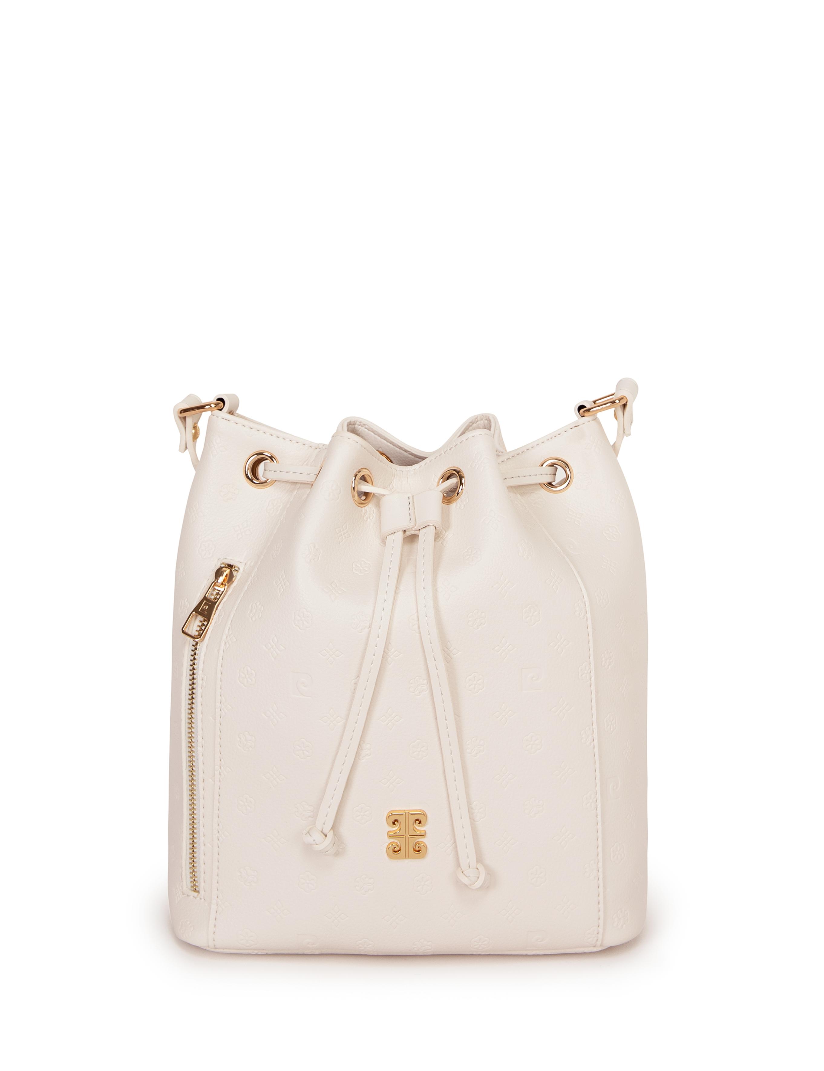 Beyaz Büzgülü Çanta