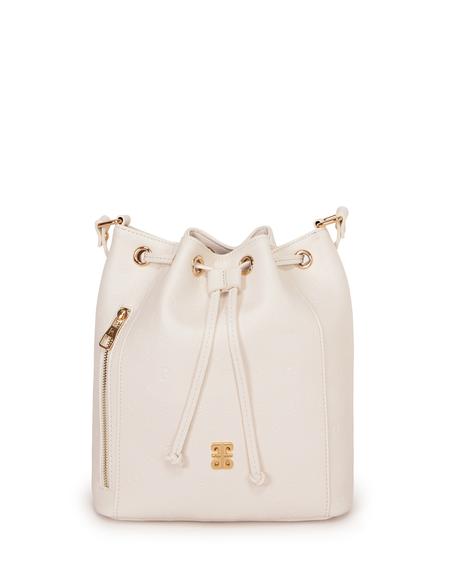 Beyaz Büzgülü Çanta - 50245258004