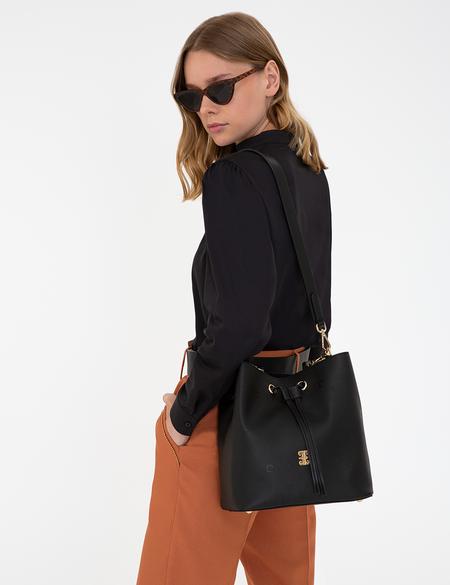 Siyah Uzun Askılı Kol Çantası - 50245135001