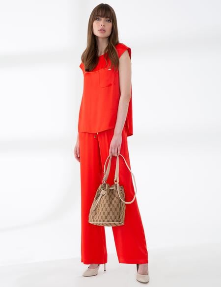 Kahverengi Büzgülü Çanta - 50245231002