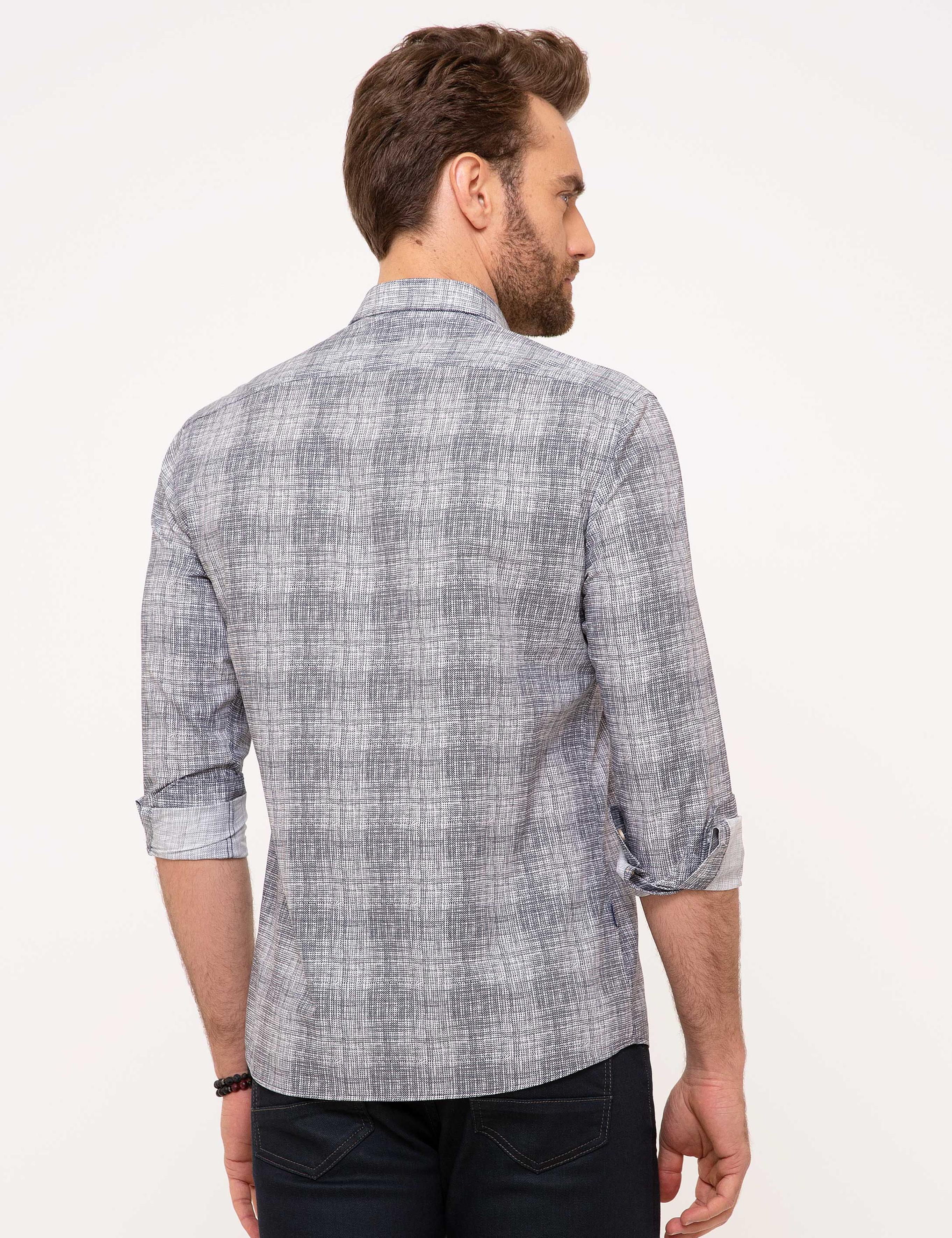 Lacivert Slim Fit Gömlek