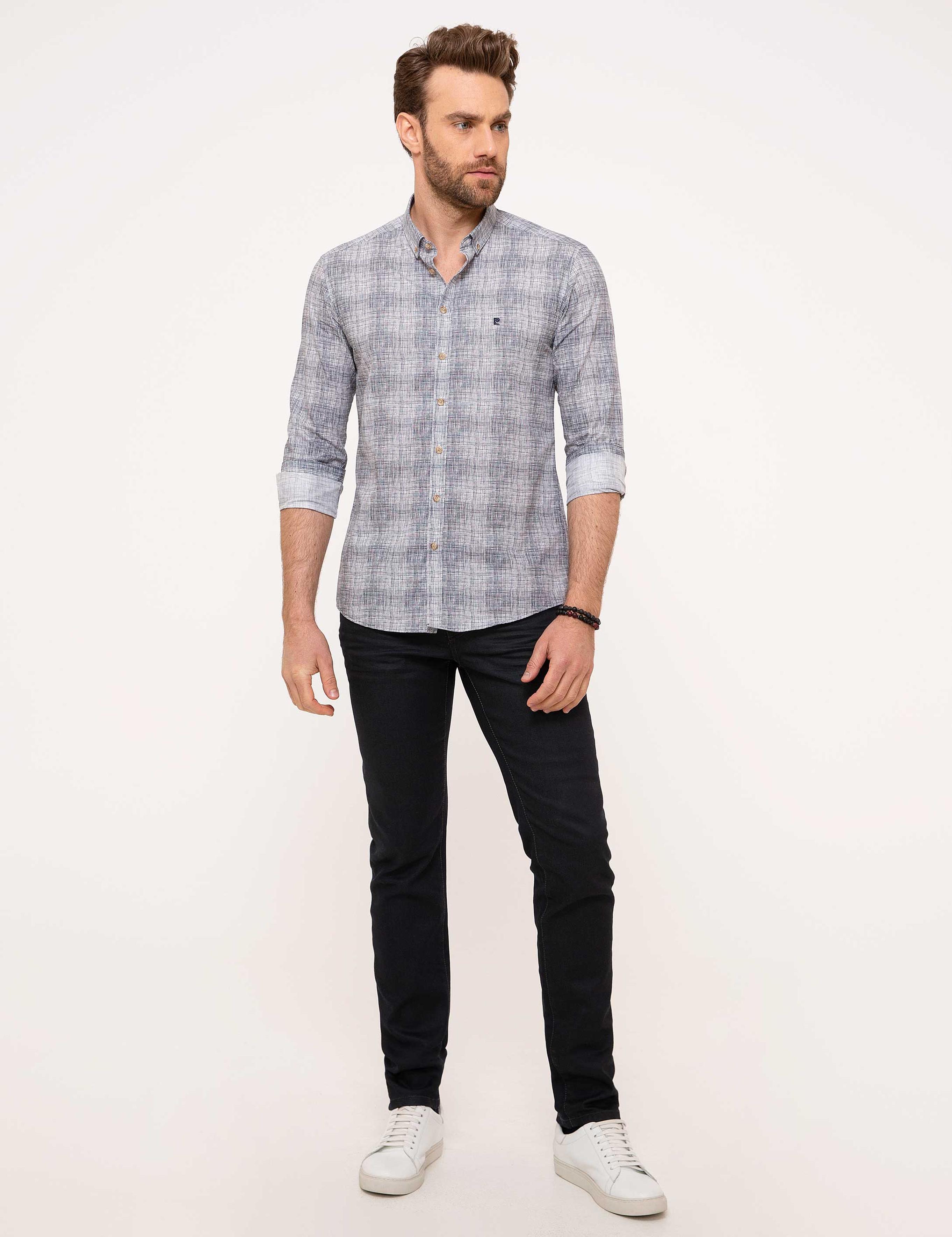 Lacivert Slim Fit Gömlek