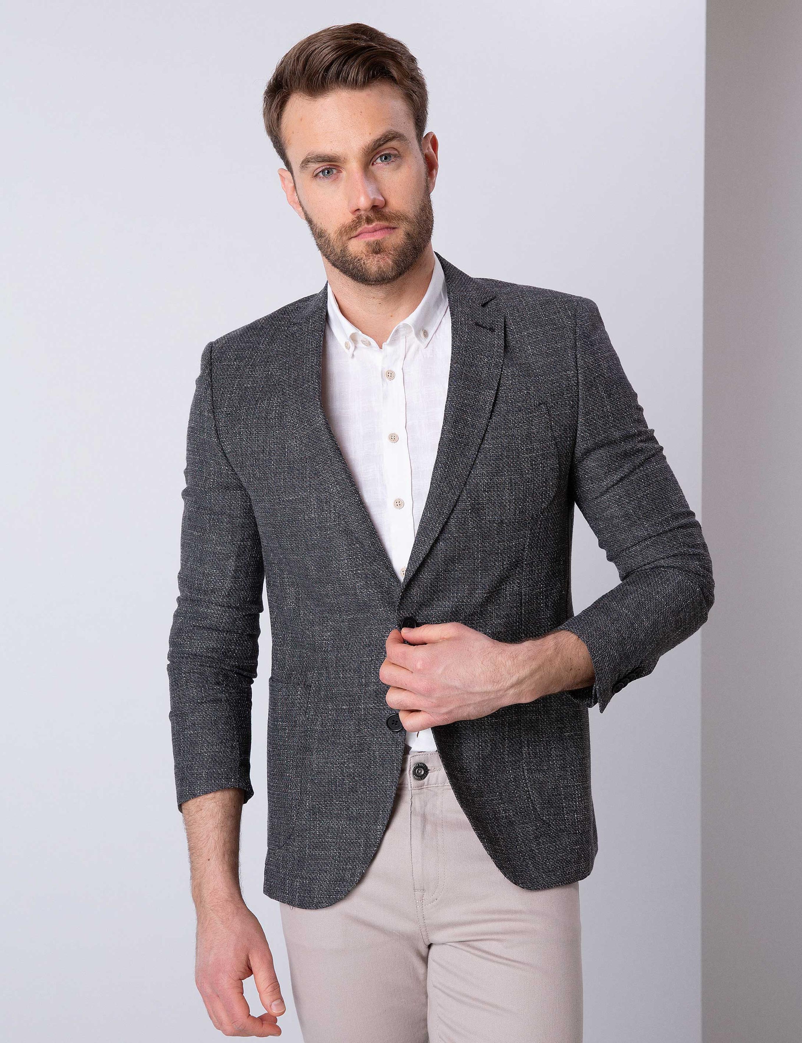 Siyah Ex. Slim Fit Ceket