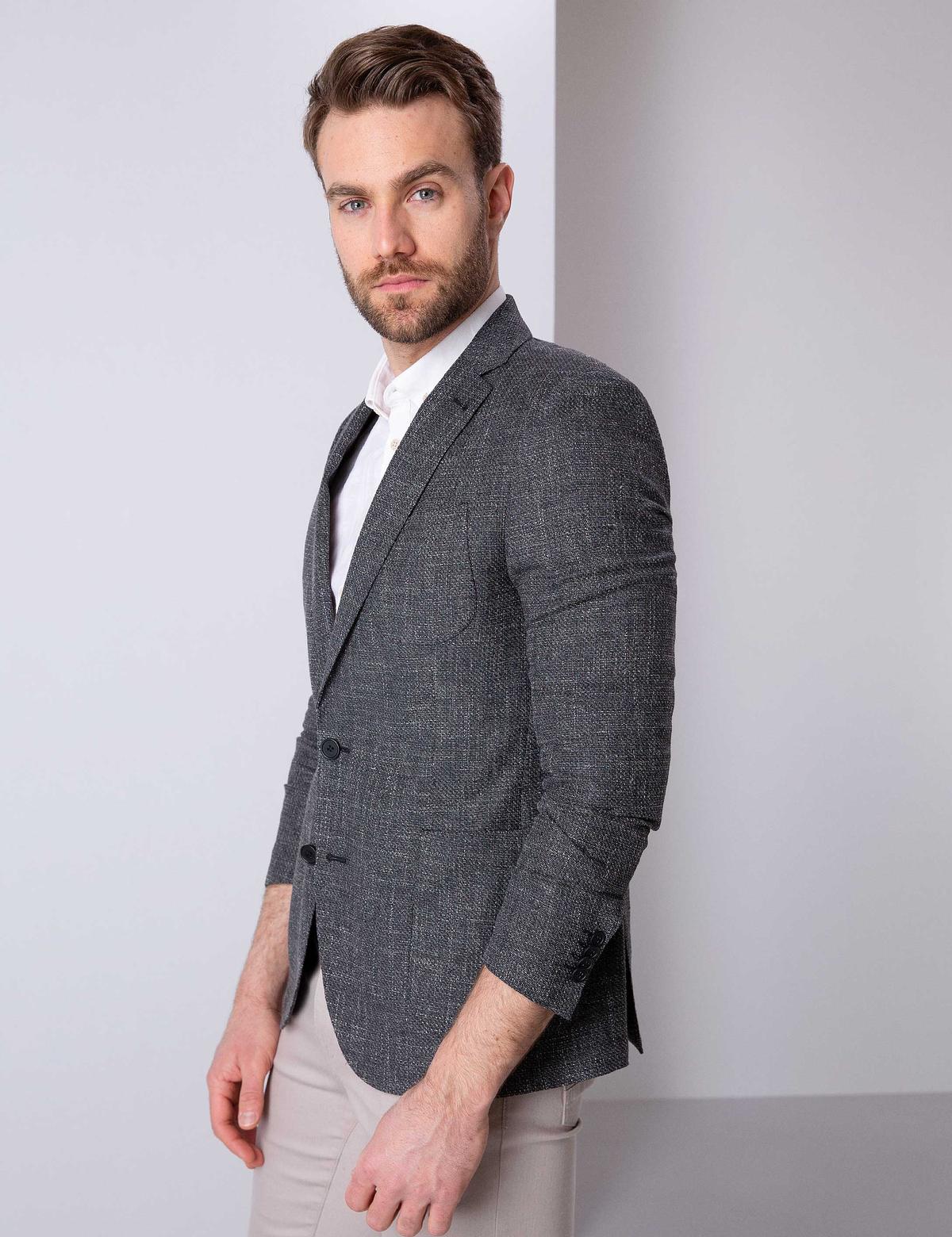 Siyah Ex. Slim Fit Ceket - 50199987071