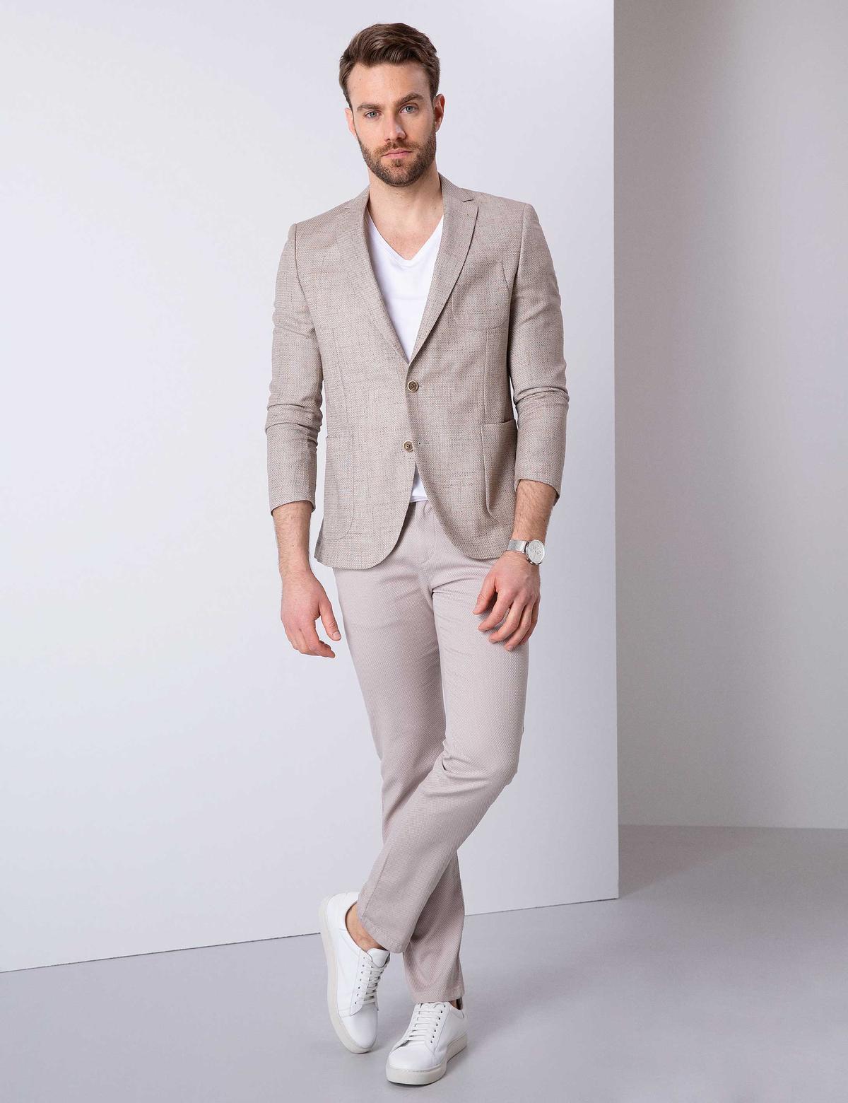 Bej Ex. Slim Fit Ceket - 50199987140