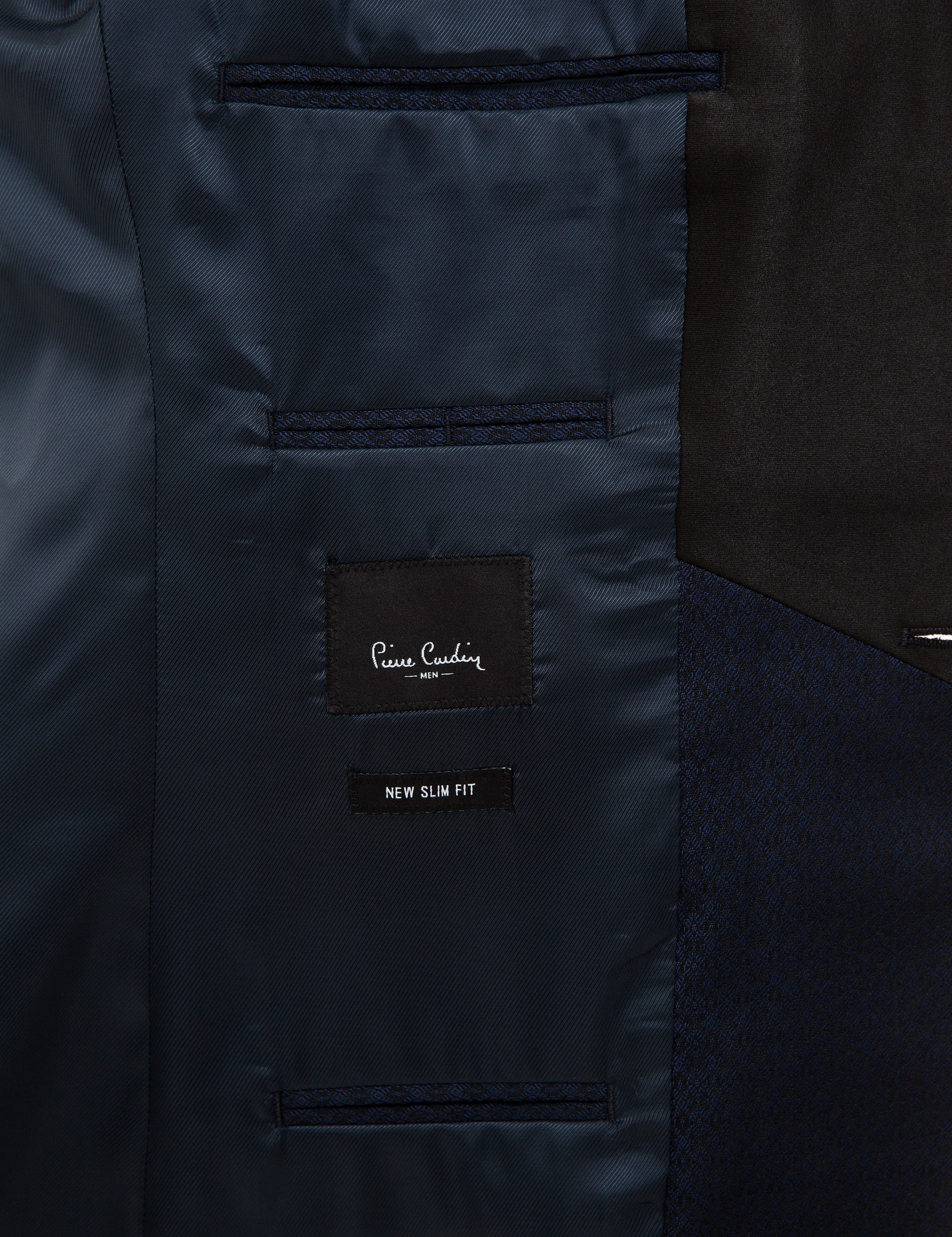 Lacivert Yelekli Ekstra Slim Fit Damatlık Smokin - Image 7