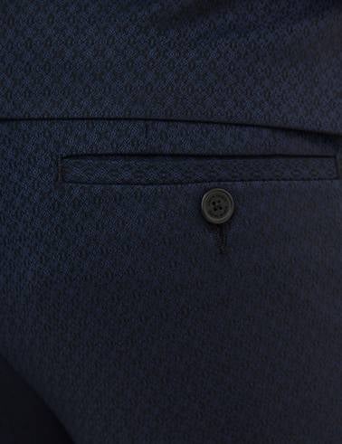 Lacivert Yelekli Ekstra Slim Fit Damatlık Smokin