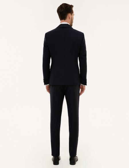 Lacivert Ex. Slim Fit Yelekli Smokin Damatlık - 50224051008