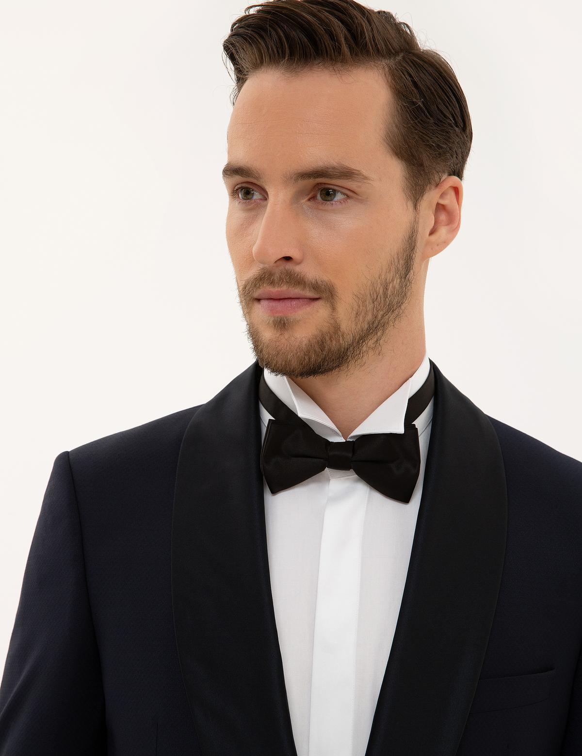 Lacivert Ex. Slim Fit Yelekli Smokin Damatlık - 50224051008