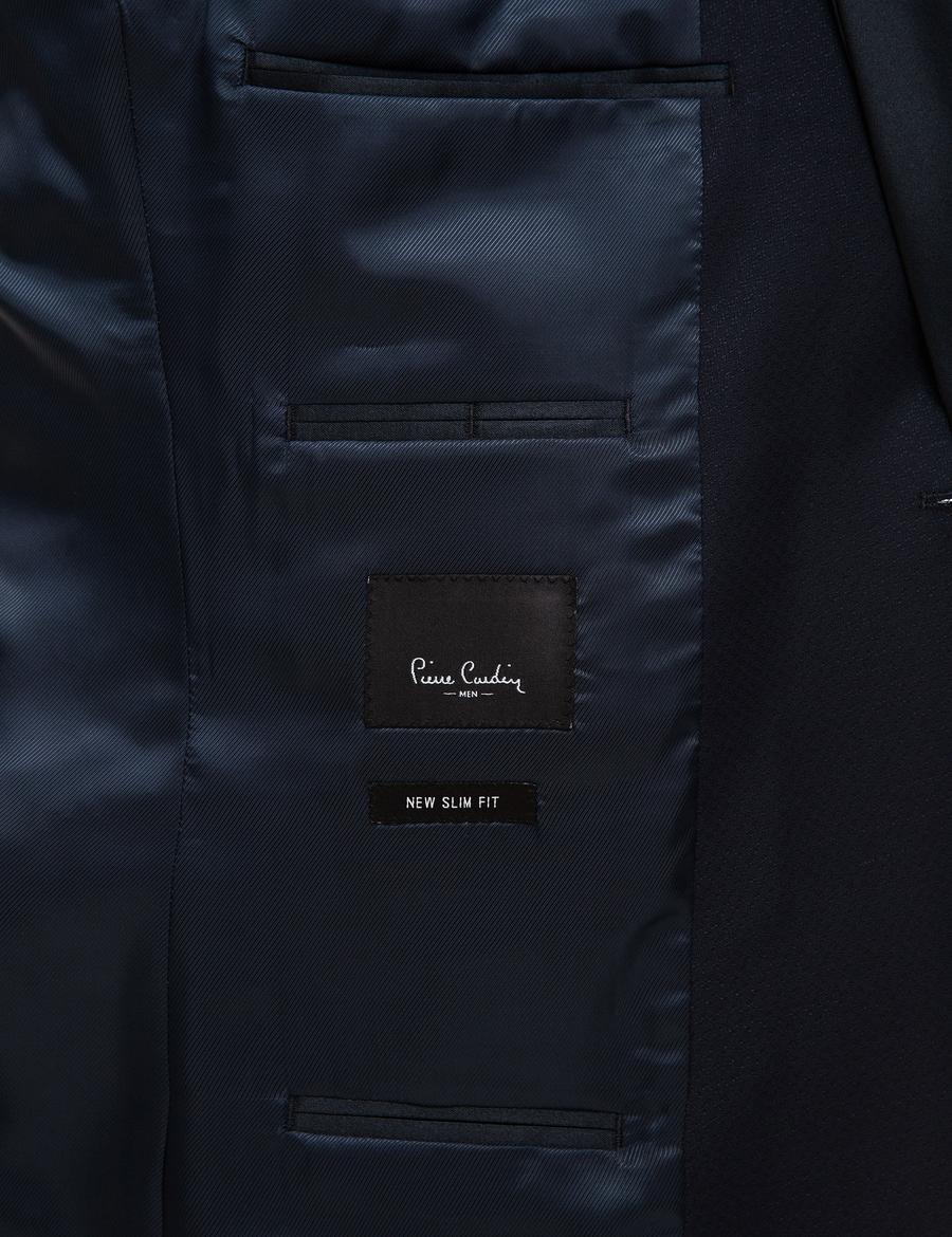 Lacivert Ex. Slim Fit Yelekli Smokin Damatlık