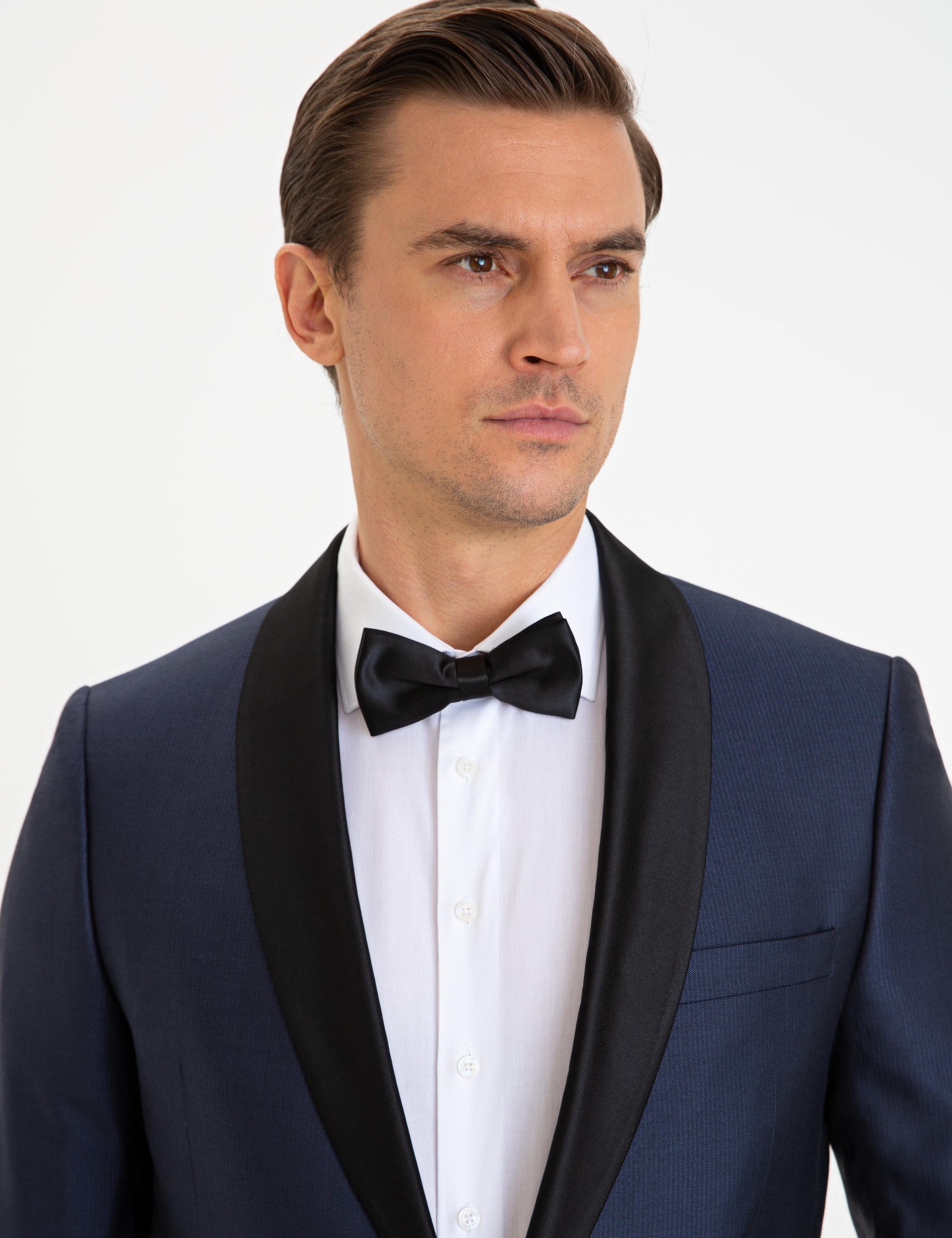 Koyu Mavi Yelekli Damatlık Smokin