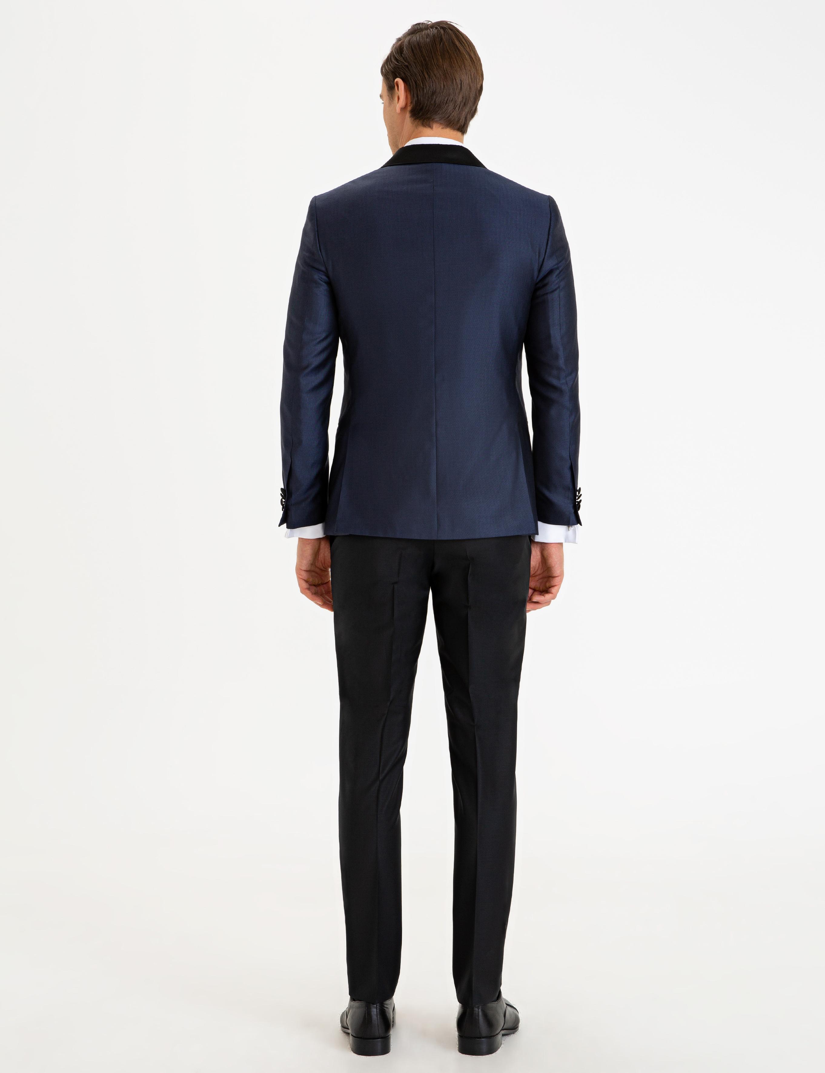 Koyu Mavi Yelekli Damatlık Smokin