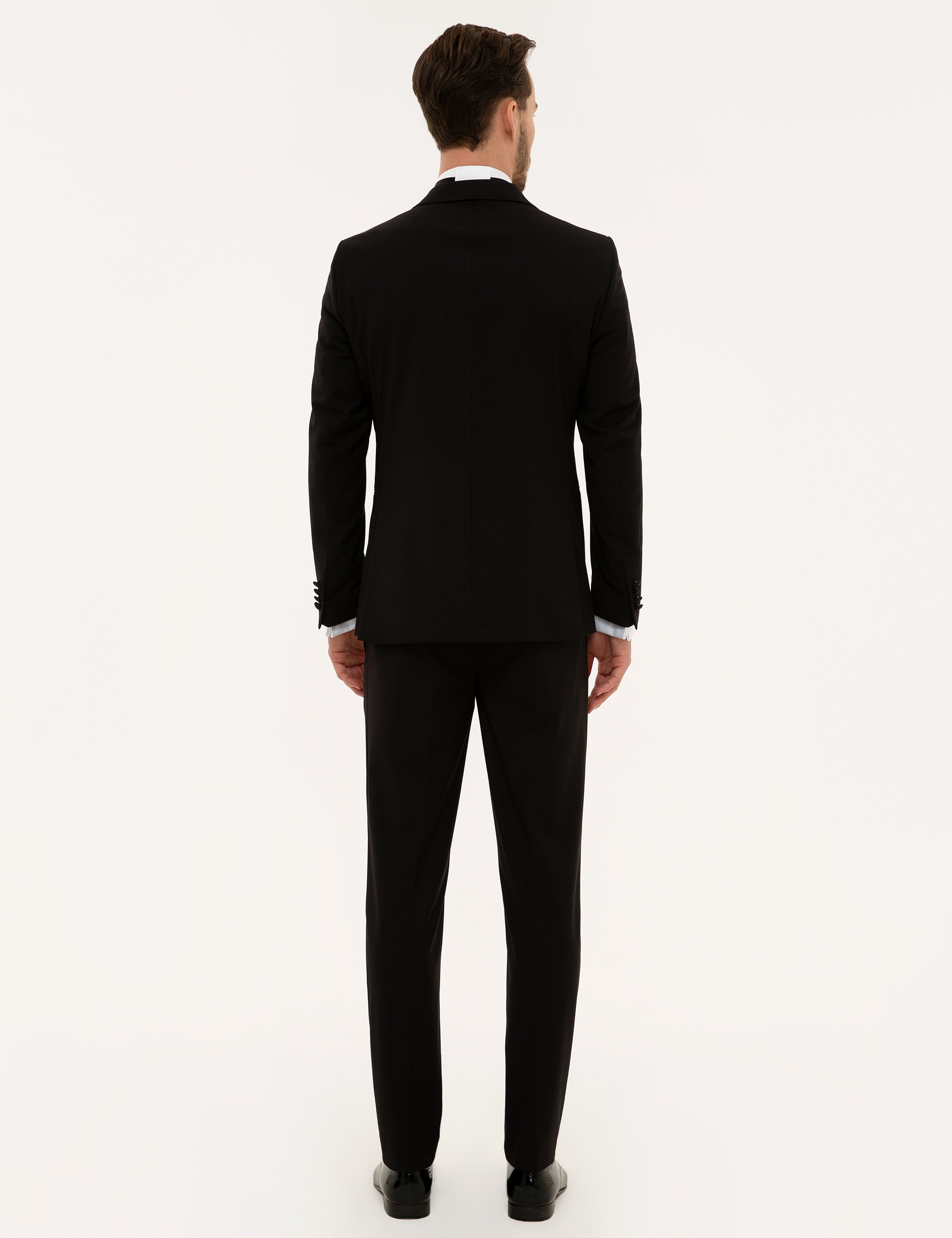 Siyah Ex. Slim Fit Smokin Damatlık - Image 5
