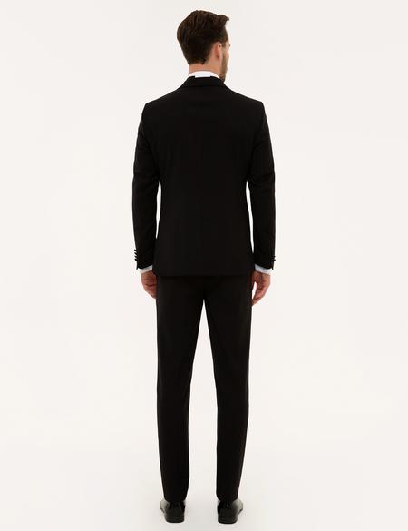 Siyah Ex. Slim Fit Smokin Damatlık - 50227181005