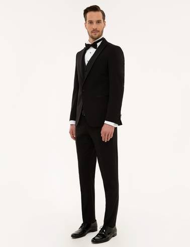 Siyah Ex. Slim Fit Smokin Damatlık
