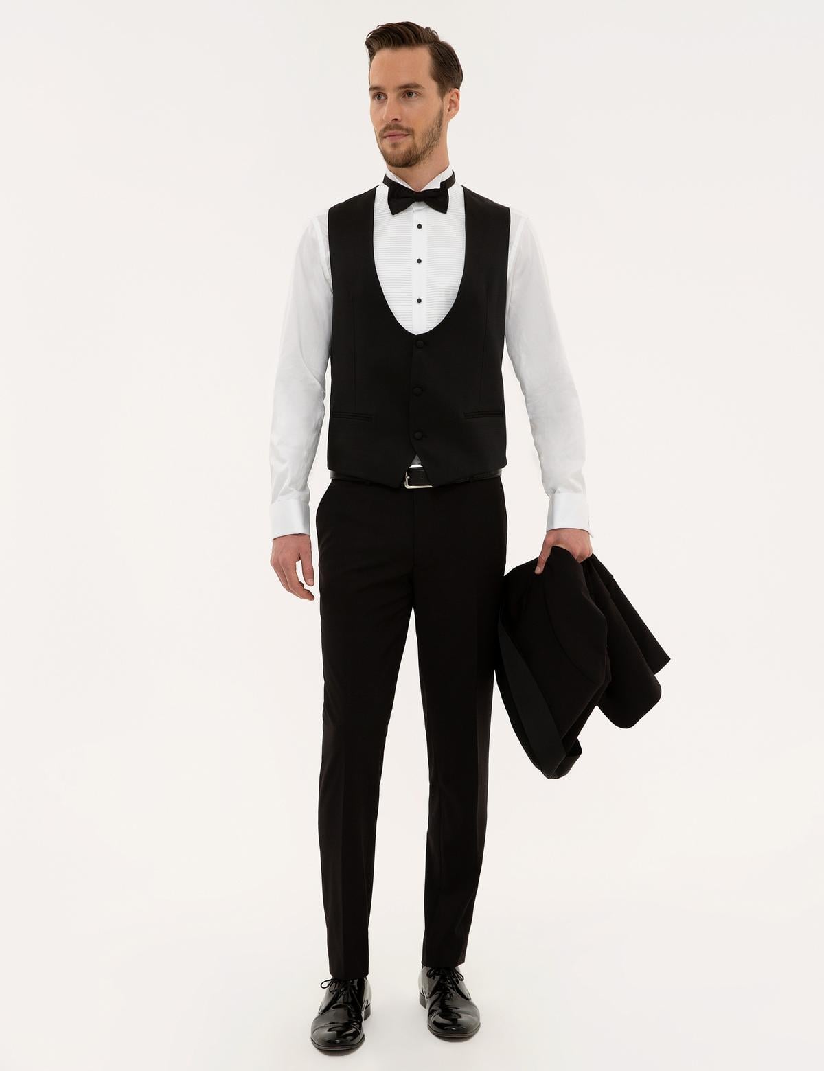 Siyah Yelekli Damatlık Smokin - 50227160005