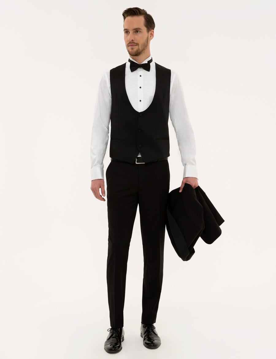 Siyah Yelekli Damatlık Smokin